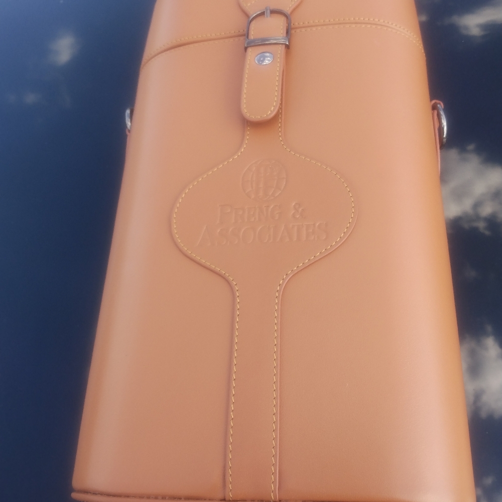 Wine Leather Double Carry Case - Picture 11 of 11